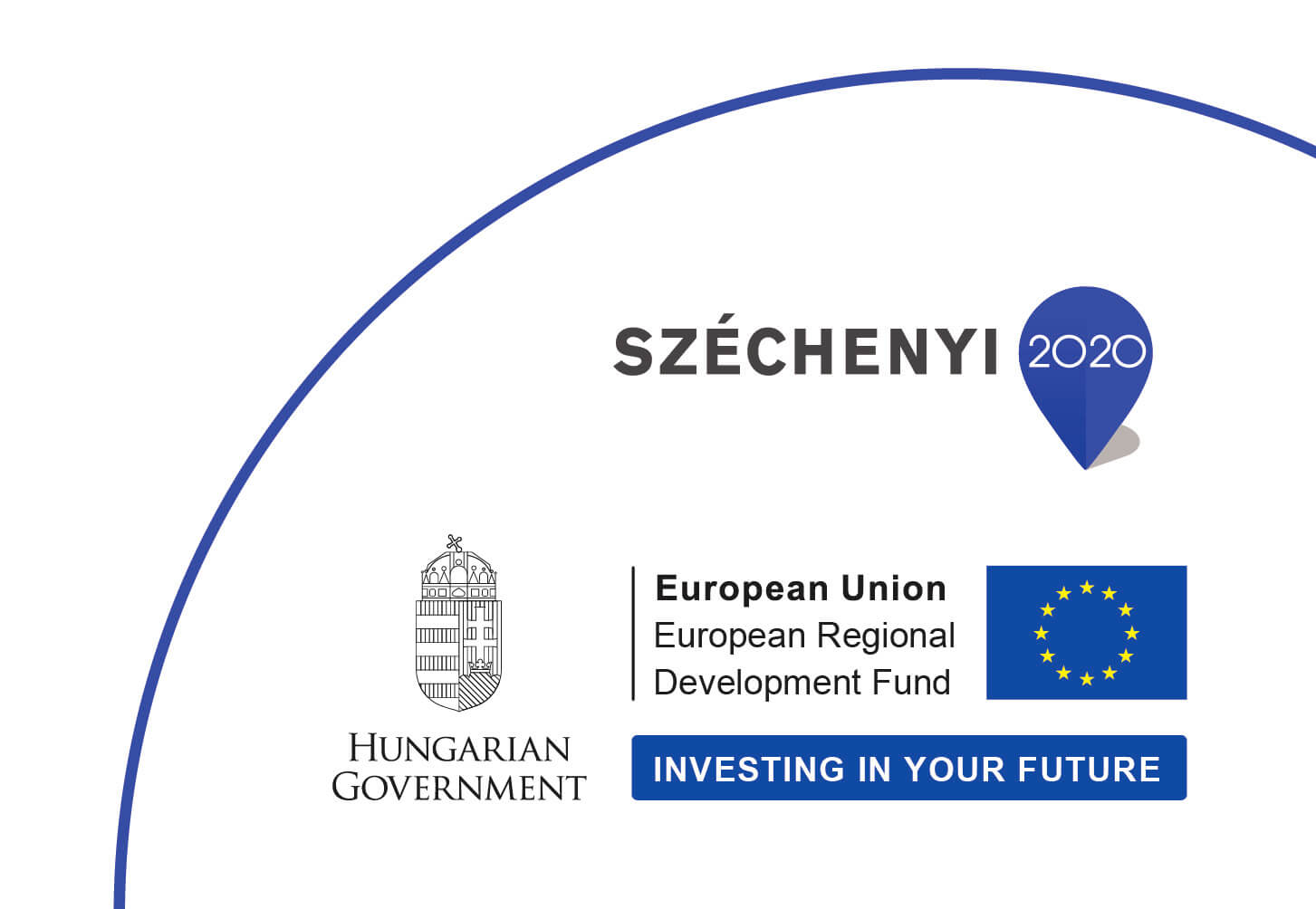 Széchenyi 2020 — Magyarország Kormánya · Európai Unió, Európai Regionális Fejlesztési Alap — Befektetés a jövőbe